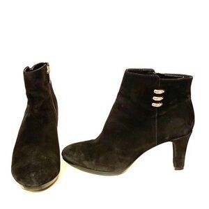Anne Klein iFlex Suede Black Booties